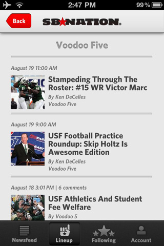 SB Nation iPhone app